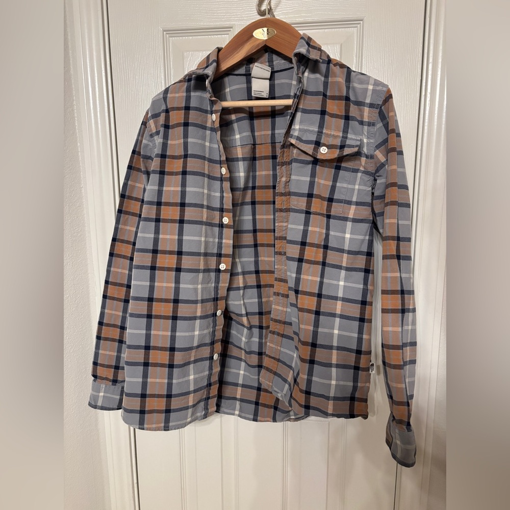 The North Face Casual Blue and Brown Button Down Shirt